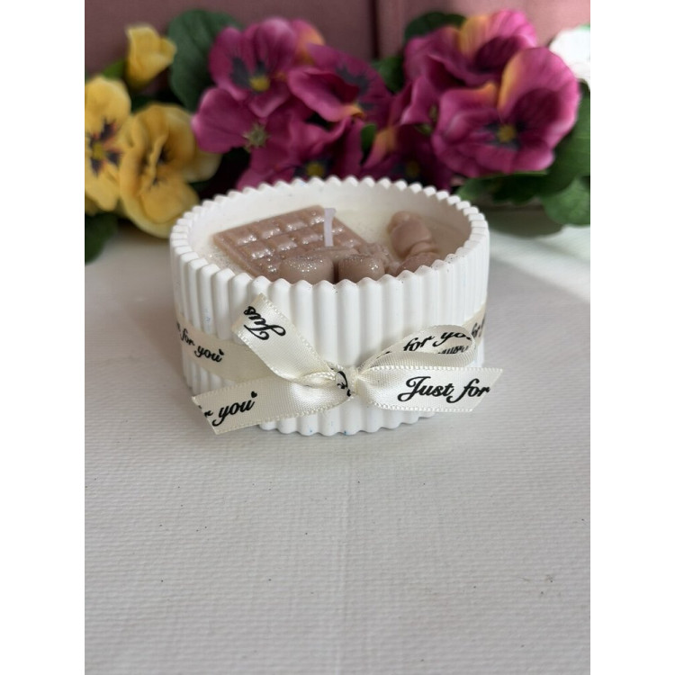 Ароматна свещ от соев и пчелен восък в кашпа М665