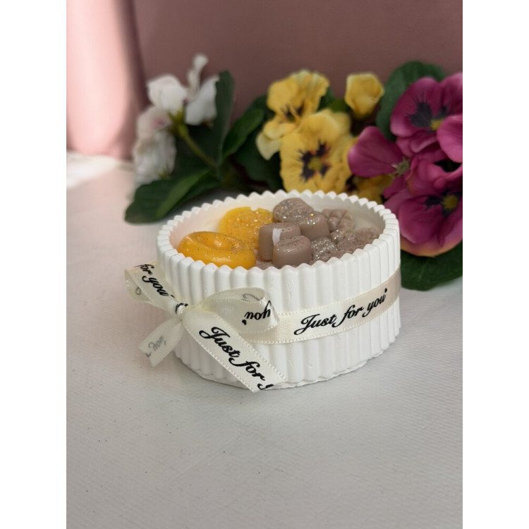 Ароматна свещ от соев и пчелен восък в кашпа М667