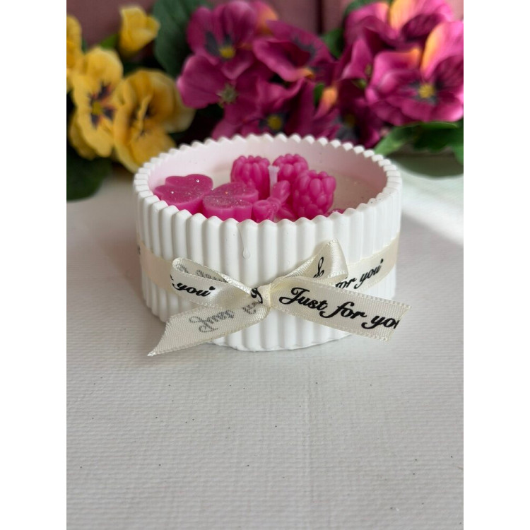 Ароматна свещ от соев и пчелен восък в кашпа М668