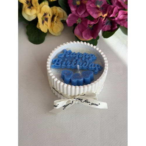 Ароматна свещ от соев и пчелен восък в кашпа М669