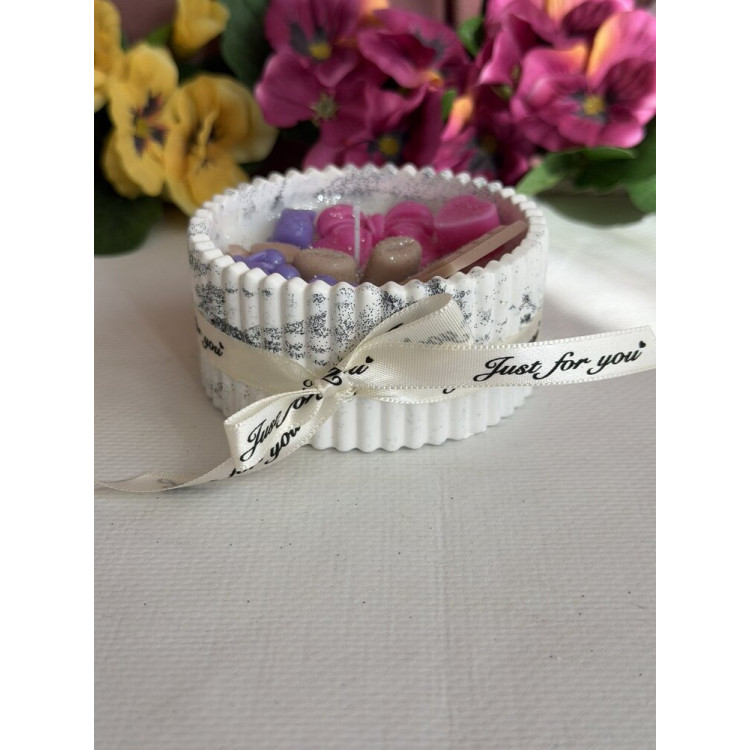 Ароматна свещ от соев и пчелен восък в кашпа М670