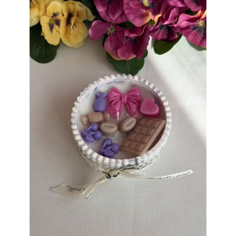 Ароматна свещ от соев и пчелен восък в кашпа М670