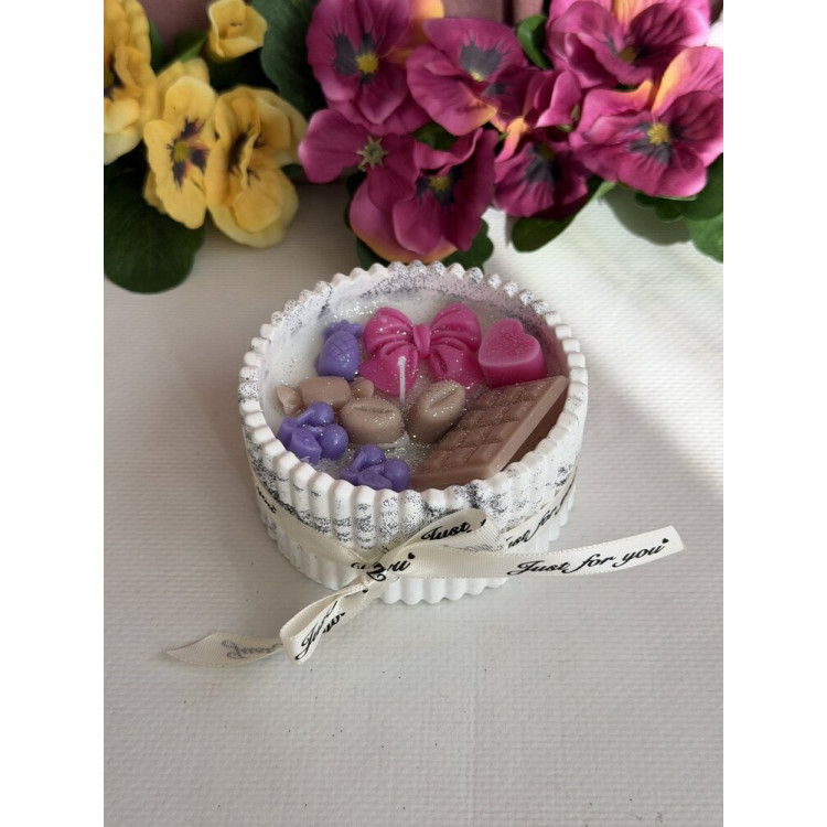 Ароматна свещ от соев и пчелен восък в кашпа М670