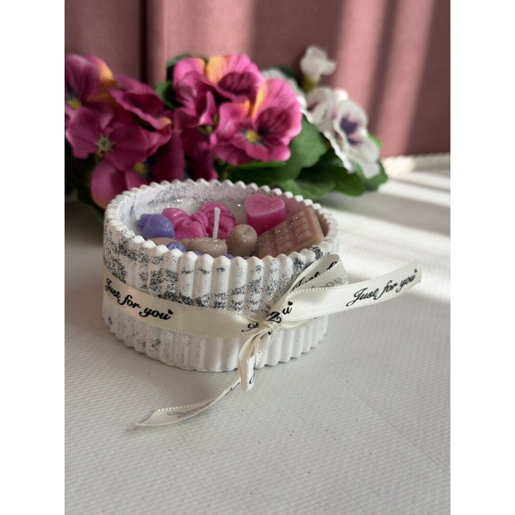 Ароматна свещ от соев и пчелен восък в кашпа М670