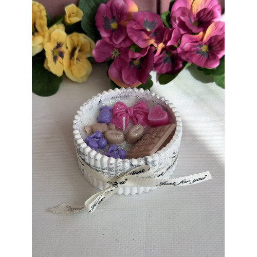 Ароматна свещ от соев и пчелен восък в кашпа М670