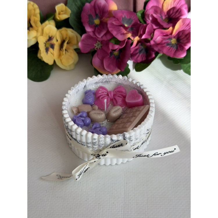 Ароматна свещ от соев и пчелен восък в кашпа М670