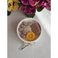 Ароматна свещ от соев и пчелен восък в кашпа М671