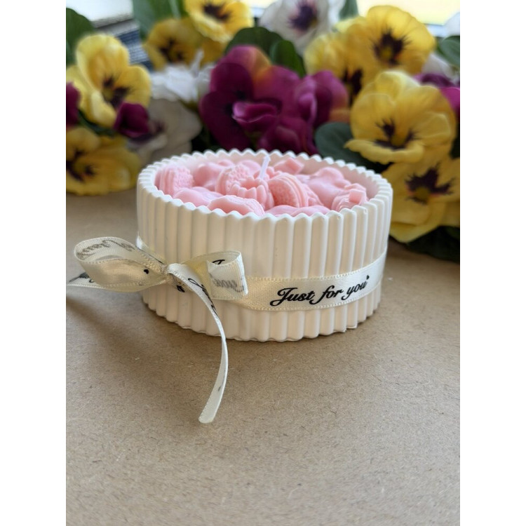 Ароматна свещ от соев и пчелен восък в кашпа М679