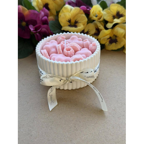 Ароматна свещ от соев и пчелен восък в кашпа М679