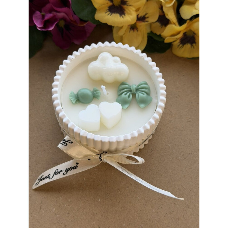 Ароматна свещ от соев и пчелен восък в кашпа М680