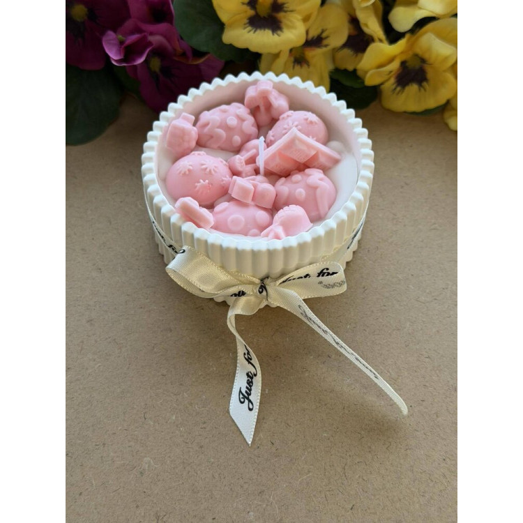 Ароматна свещ от соев и пчелен восък в кашпа М684