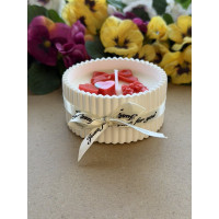 Ароматна свещ от соев и пчелен восък в кашпа М685