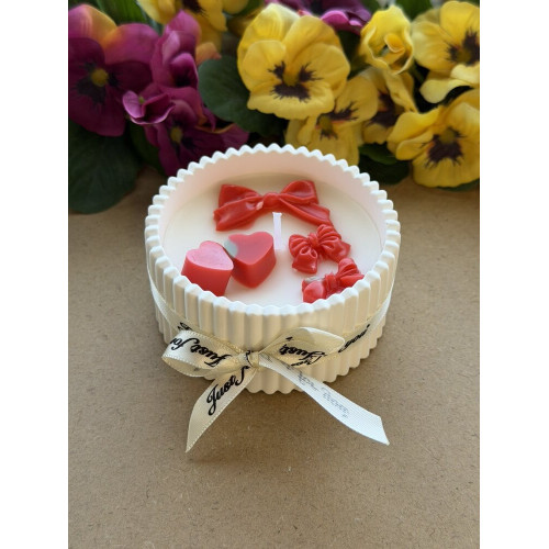 Ароматна свещ от соев и пчелен восък в кашпа М685