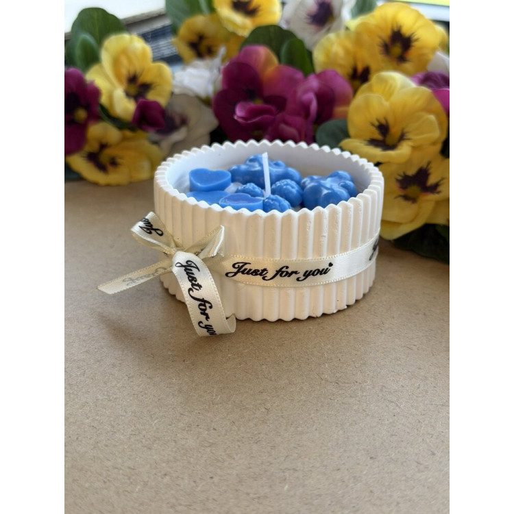 Ароматна свещ от соев и пчелен восък в кашпа М686