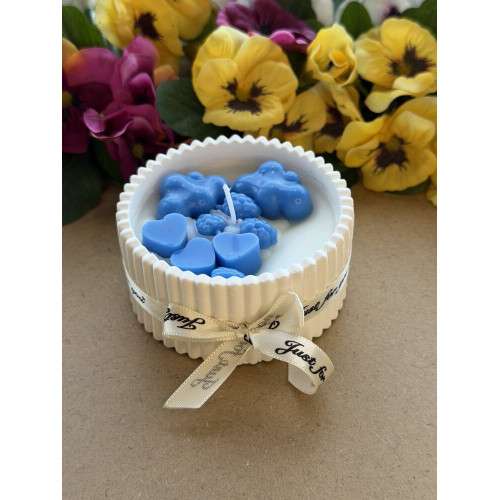 Ароматна свещ от соев и пчелен восък в кашпа М686