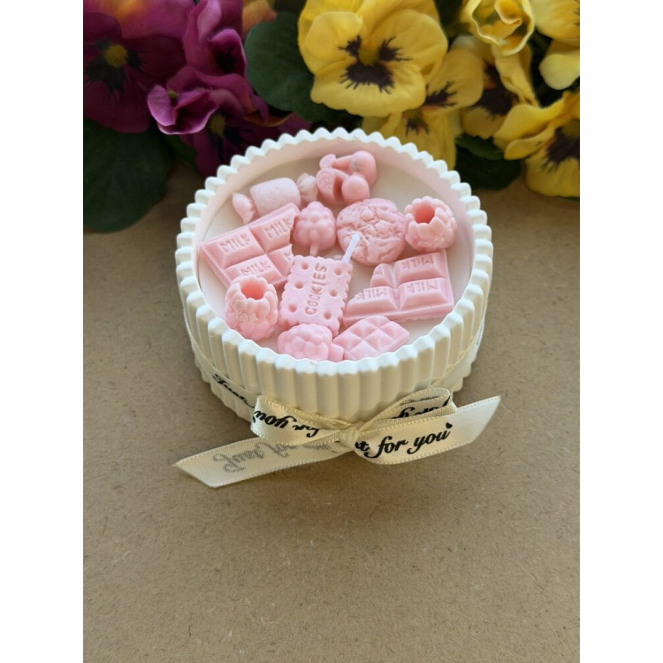 Ароматна свещ от соев и пчелен восък в кашпа М689