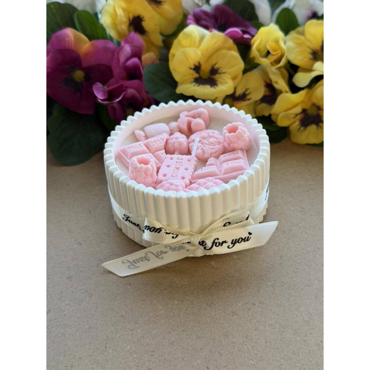 Ароматна свещ от соев и пчелен восък в кашпа М689