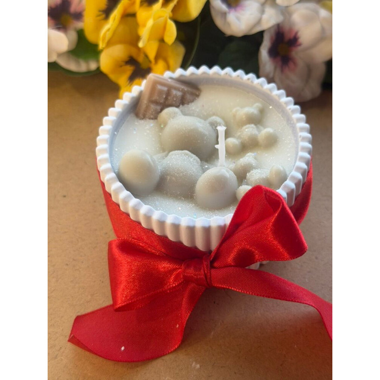 Ароматна свещ от соев и пчелен восък в кашпа М690