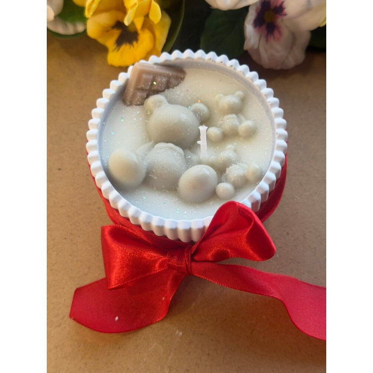 Ароматна свещ от соев и пчелен восък в кашпа М690