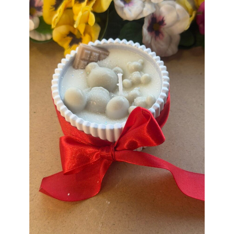 Ароматна свещ от соев и пчелен восък в кашпа М690