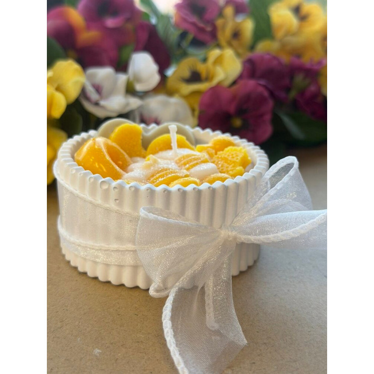 Ароматна свещ от соев и пчелен восък в кашпа М692