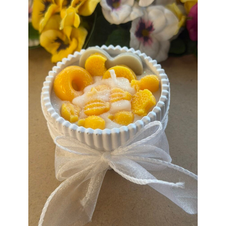 Ароматна свещ от соев и пчелен восък в кашпа М692