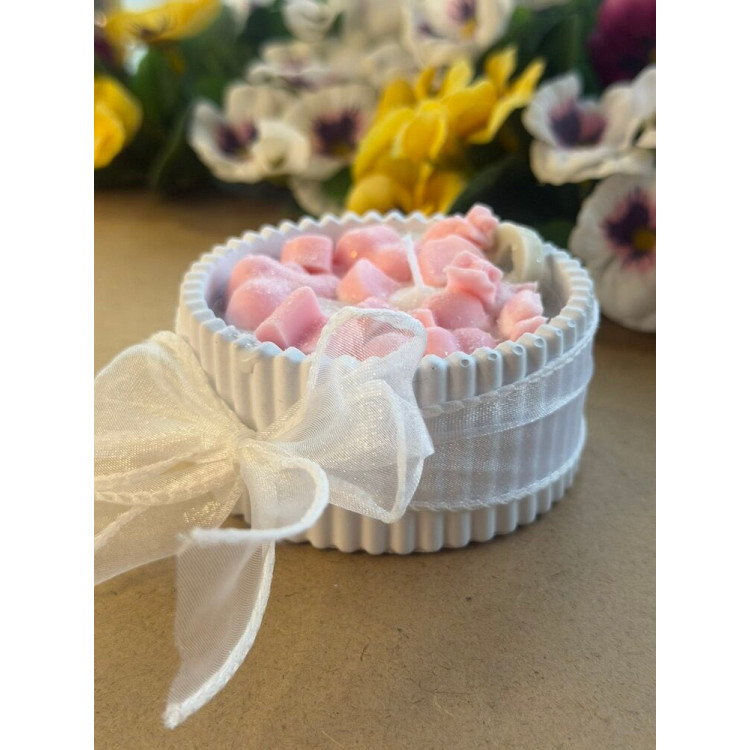 Ароматна свещ от соев и пчелен восък в кашпа М693