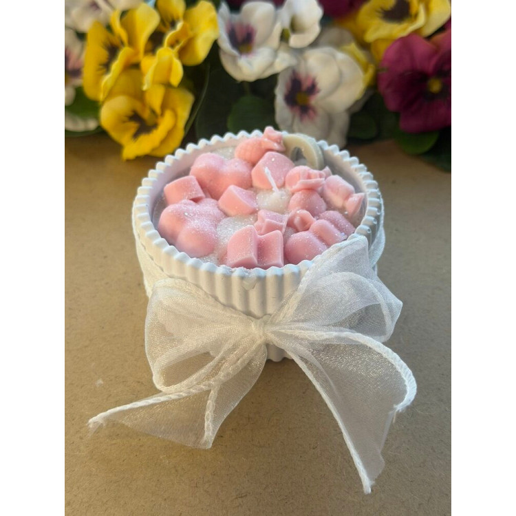 Ароматна свещ от соев и пчелен восък в кашпа М693