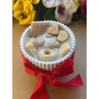 Ароматна свещ от соев и пчелен восък в кашпа М694