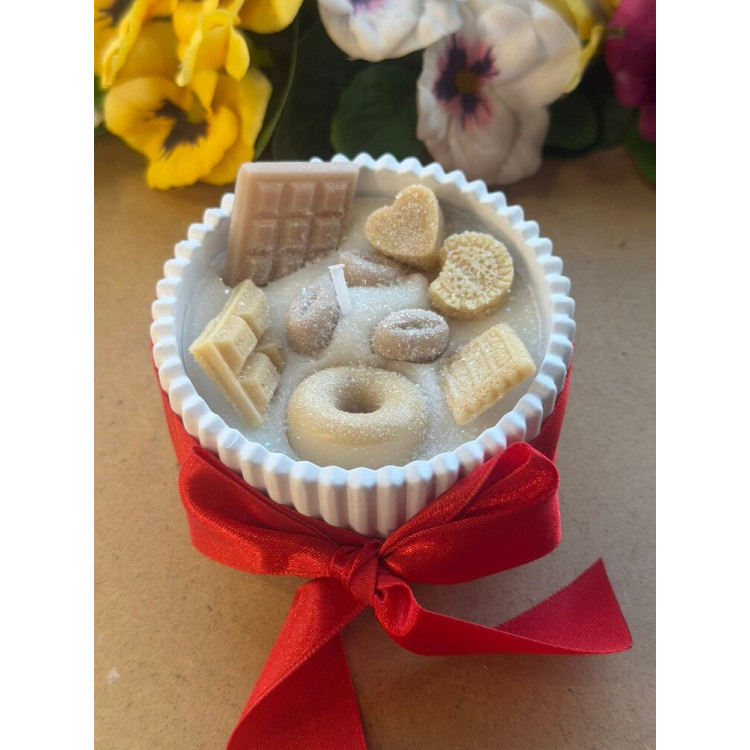 Ароматна свещ от соев и пчелен восък в кашпа М694