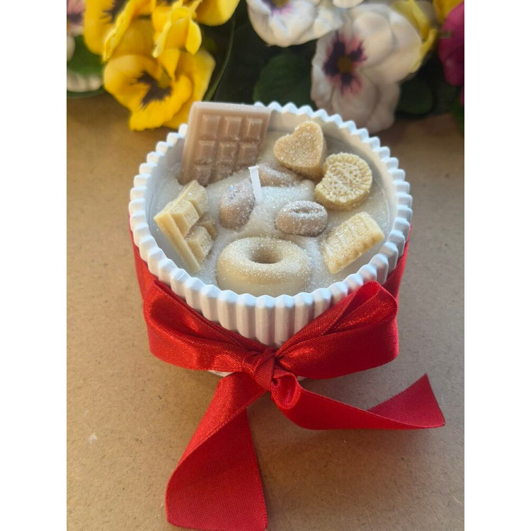 Ароматна свещ от соев и пчелен восък в кашпа М694