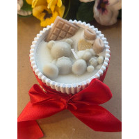 Ароматна свещ от соев и пчелен восък в кашпа М695