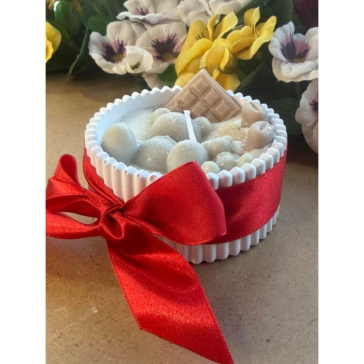 Ароматна свещ от соев и пчелен восък в кашпа М695