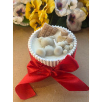 Ароматна свещ от соев и пчелен восък в кашпа М695