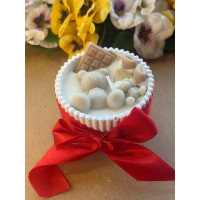 Ароматна свещ от соев и пчелен восък в кашпа М695