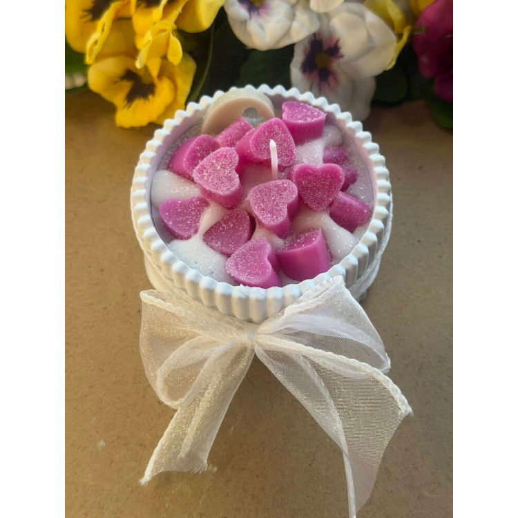 Ароматна свещ от соев и пчелен восък в кашпа М696