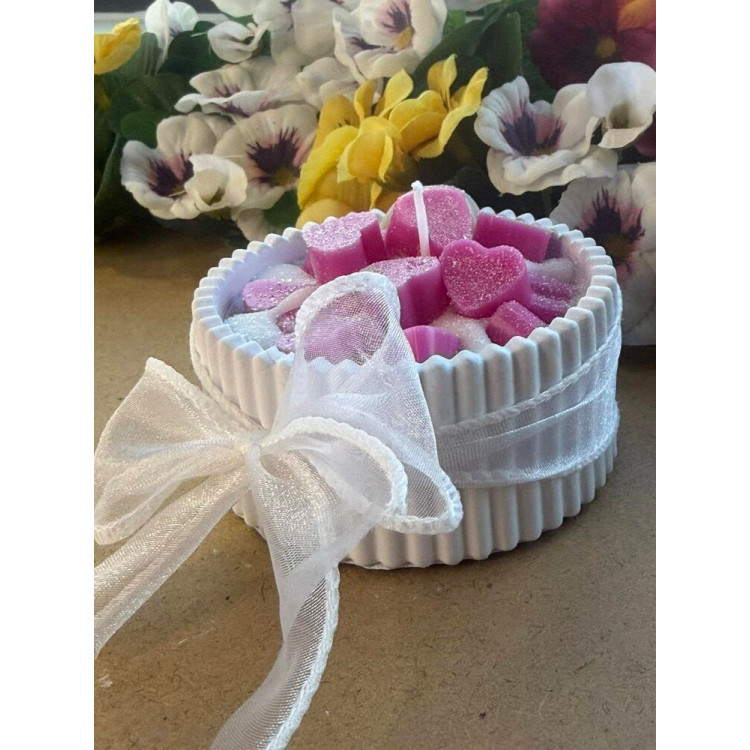 Ароматна свещ от соев и пчелен восък в кашпа М696