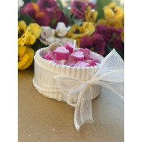 Ароматна свещ от соев и пчелен восък в кашпа М696