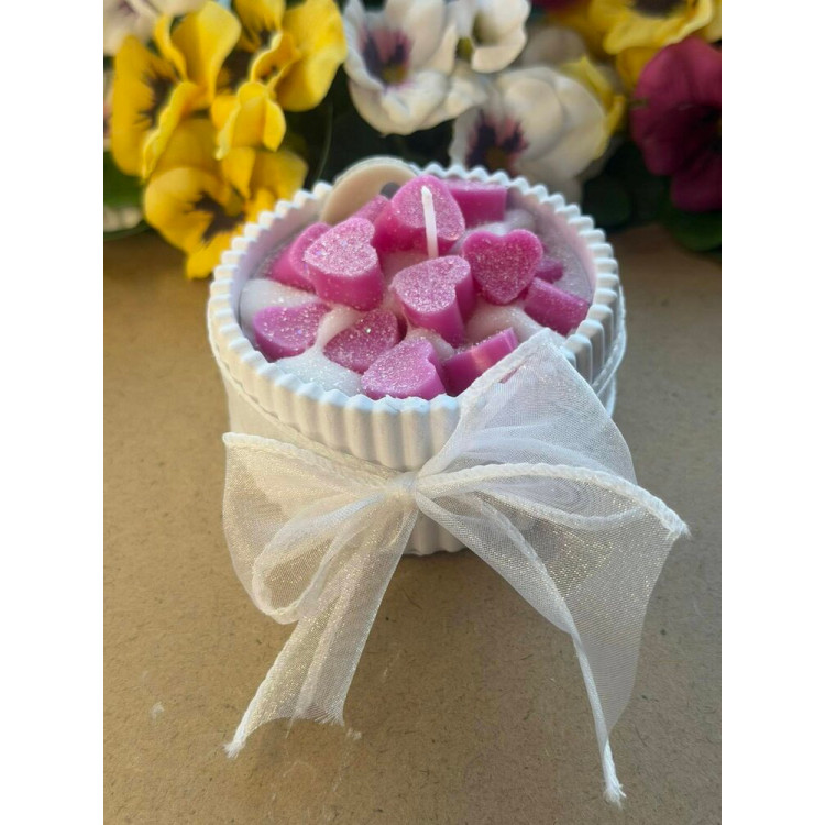 Ароматна свещ от соев и пчелен восък в кашпа М696