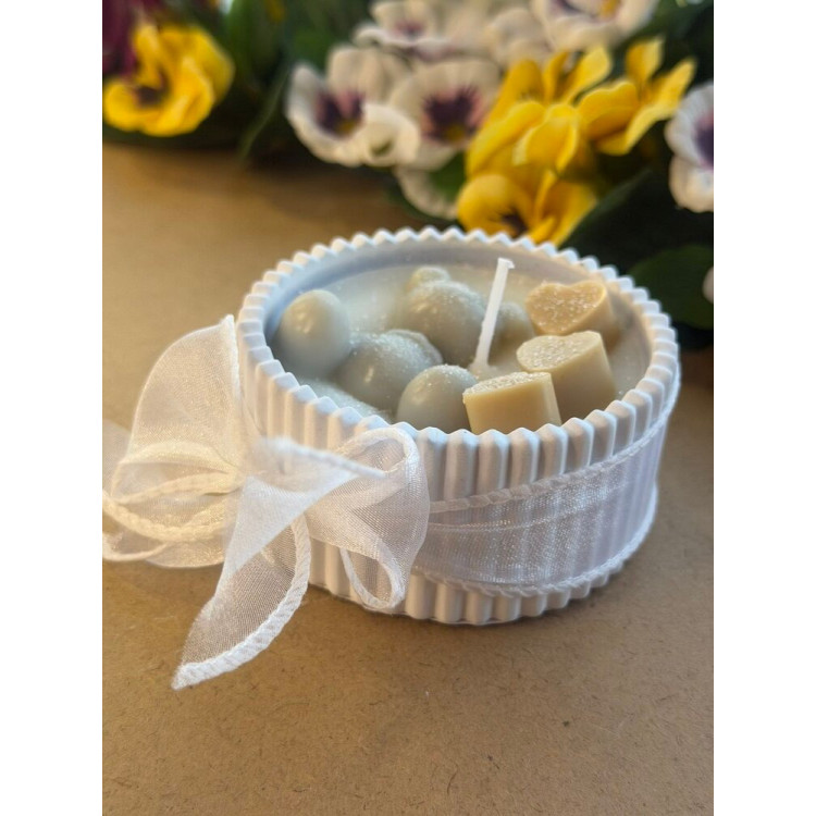 Ароматна свещ от соев и пчелен восък в кашпа М697