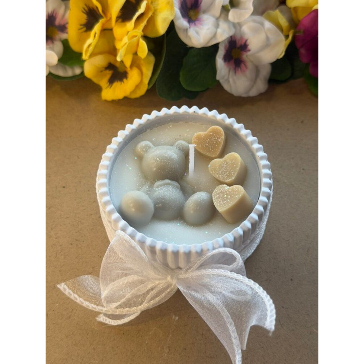 Ароматна свещ от соев и пчелен восък в кашпа М697