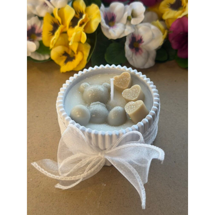 Ароматна свещ от соев и пчелен восък в кашпа М697