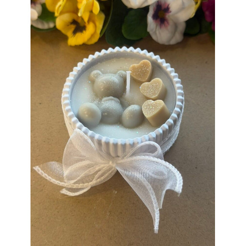 Ароматна свещ от соев и пчелен восък в кашпа М697