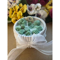 Ароматна свещ от соев и пчелен восък в кашпа М698