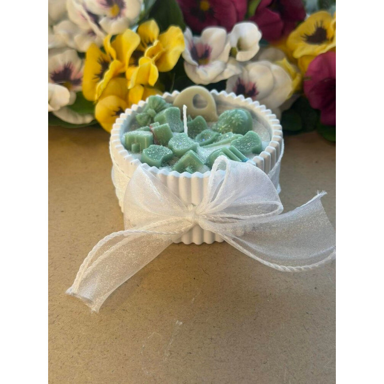 Ароматна свещ от соев и пчелен восък в кашпа М698