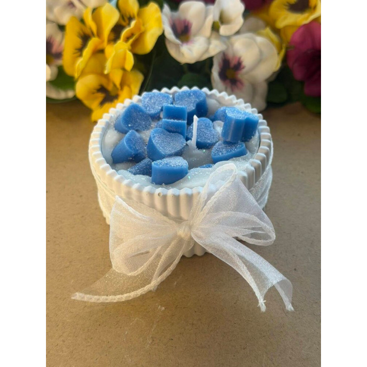 Ароматна свещ от соев и пчелен восък в кашпа М699