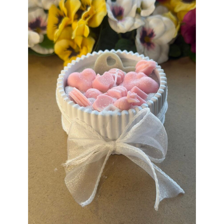 Ароматна свещ от соев и пчелен восък в кашпа М700