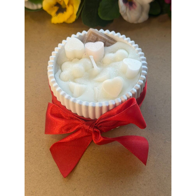 Ароматна свещ от соев и пчелен восък в кашпа М701