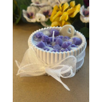 Ароматна свещ от соев и пчелен восък в кашпа М702