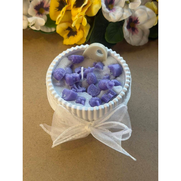 Ароматна свещ от соев и пчелен восък в кашпа М702